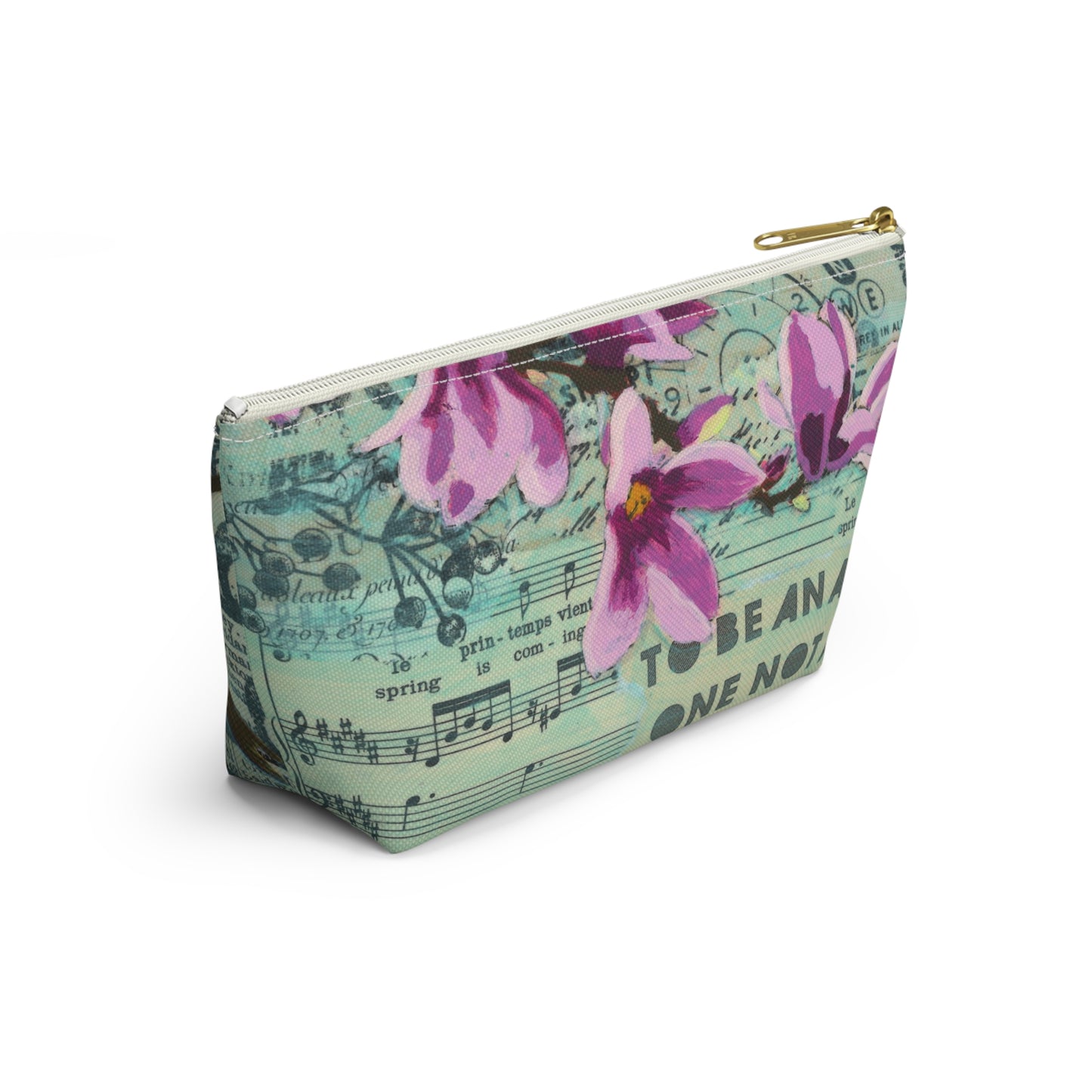 To Be An Angel Accessory Pouch - Perfect for Travel, Makeup, & Gifts; Floral & Nature Design