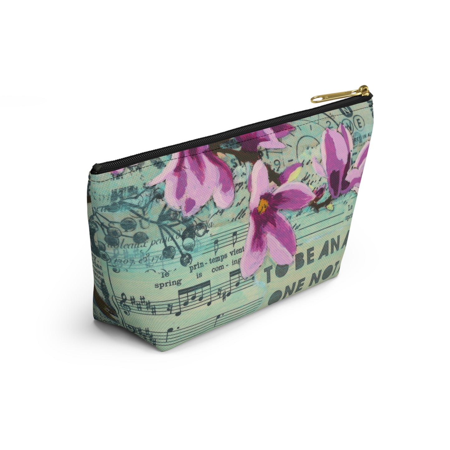 To Be An Angel Accessory Pouch - Perfect for Travel, Makeup, & Gifts; Floral & Nature Design