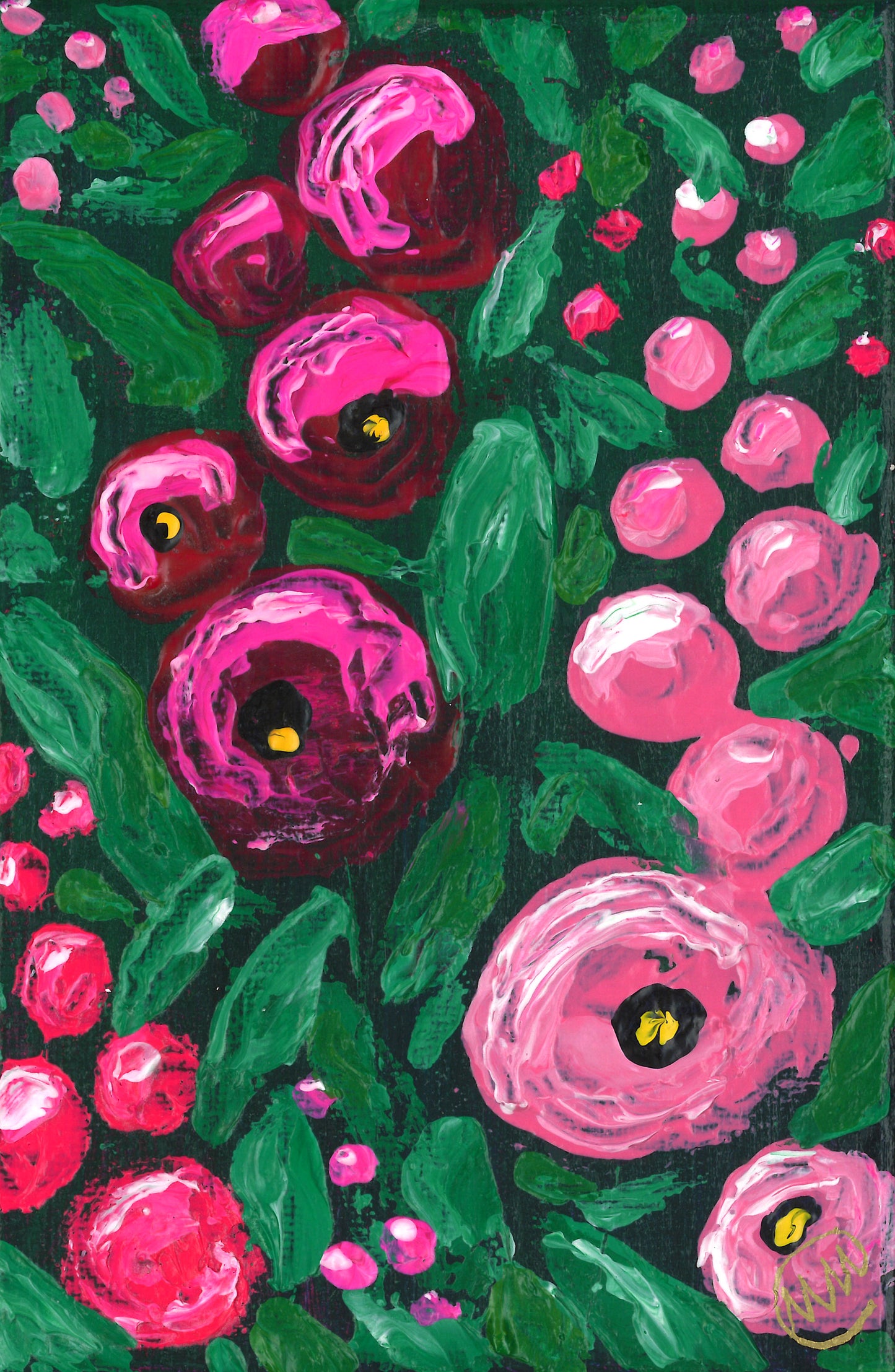 Mini Floral ~ Day 16 ~ Happy Hollyhocks