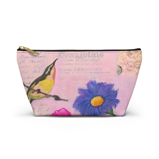 Beaujolais Banter Accessory Pouch - Vintage Inspired Cosmetic Bag, Organizer for Makeup, Travel or Everyday Use, Perfect Gift for Nature Lovers