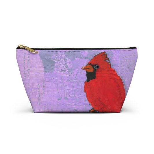 Be A Blessing Accessory Pouch, Nature-Inspired Makeup Bag, Travel Organizer, Gift for Bird Lovers, Floral Design Clutch