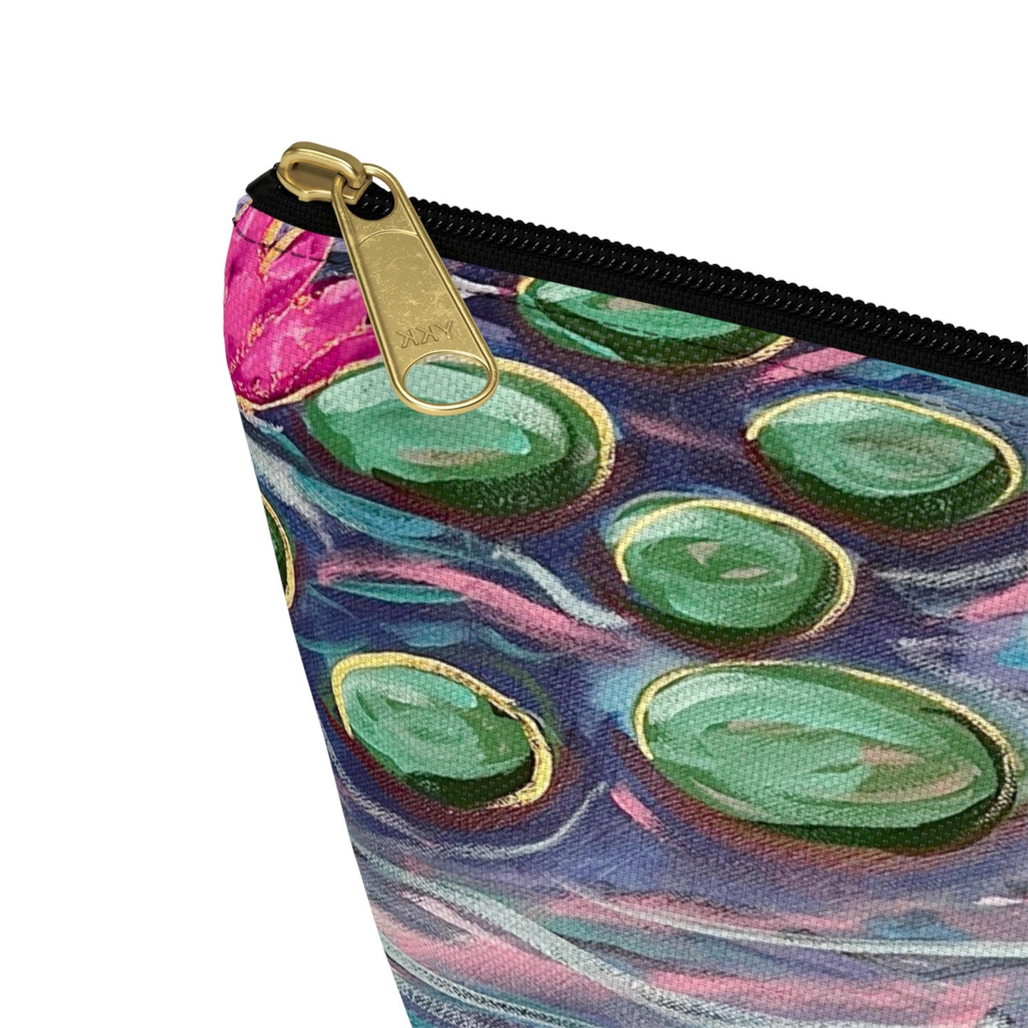 Dance of the Waterlilies Accessory Pouch - Perfect for Travel, Makeup, & Gifts; Floral & Nature Design